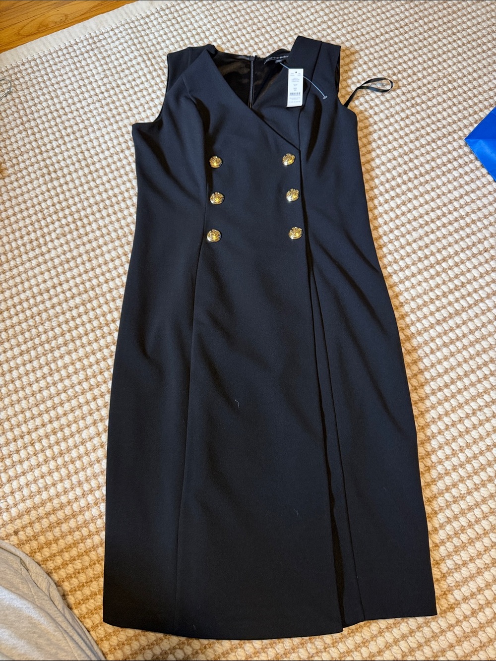 White House Black Market Black Sleeveless Sheath Dress
